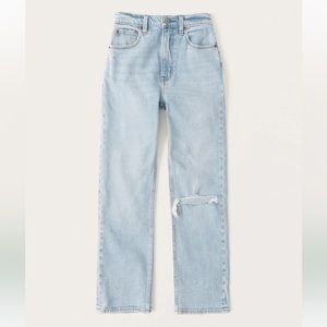 Abercrombie Ultra High Rise Ankle Straight Jean